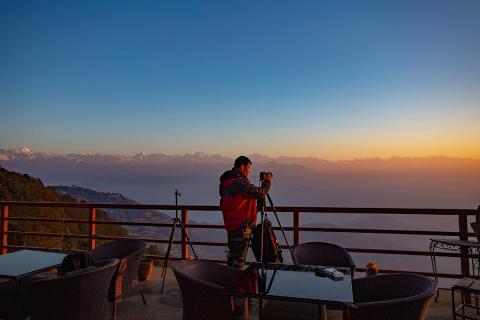 Sunrise and sunset from Nagarkot